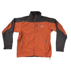 The North Face Men's "Apex Bionic" Soft Shell Jacket in Orange/Gray Size Large